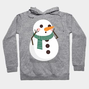 Cute Snowman Design Hoodie